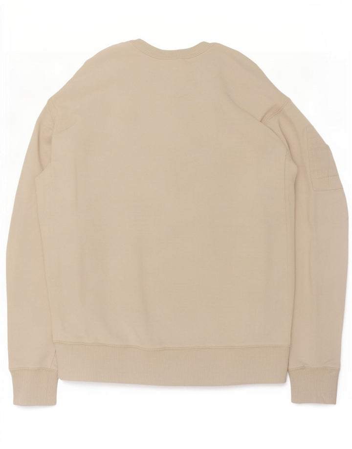 Calvin Klein Jeans Ανδρικό Φούτερ Jumper Μικρό Μπεζ Βαμβακερό