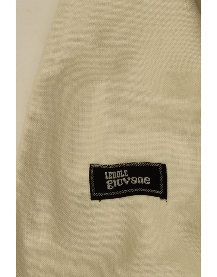 Ανδρικό σακάκι Lebole 2 κουμπιών UK 36 Small Off White