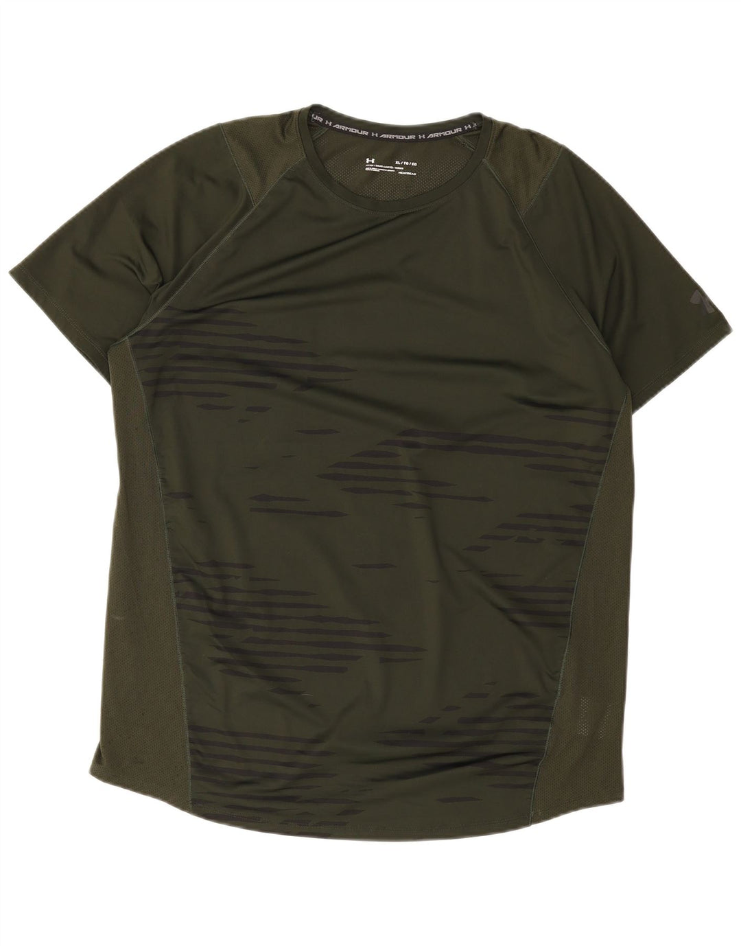 Ανδρικό μπλουζάκι Under Armour Top XL πράσινο ριγέ πολυεστέρα