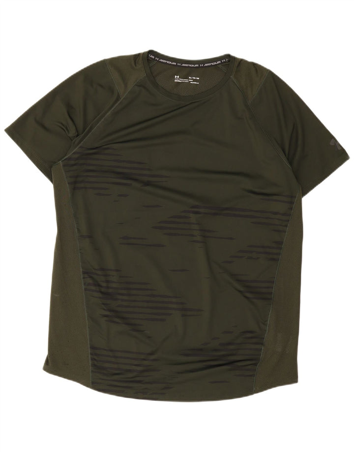 Ανδρικό μπλουζάκι Under Armour Top XL πράσινο ριγέ πολυεστέρα