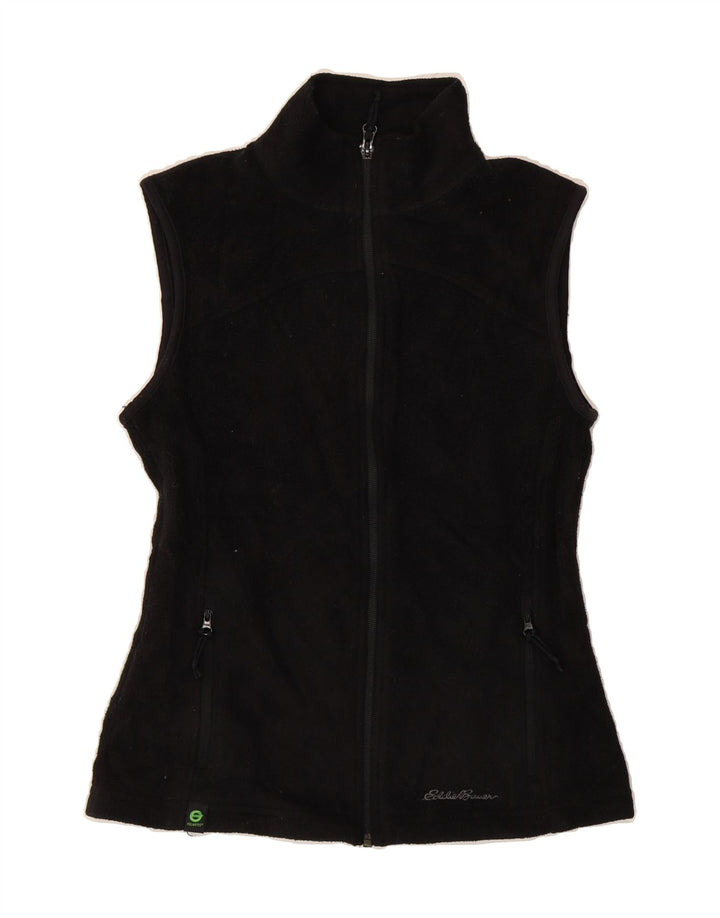 EDDIE BAUER Womens Fleece Gilet UK 6 XS Black Polyester Vintage Eddie Bauer and Second-Hand Eddie Bauer from Messina Hembry 