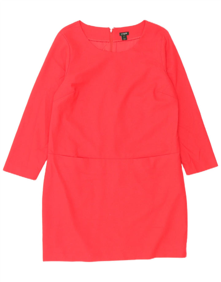 Γυναικείο φόρεμα J. Crew 3/4 Sleeve Shift US 8 Μεσαίο κόκκινο μαλλί