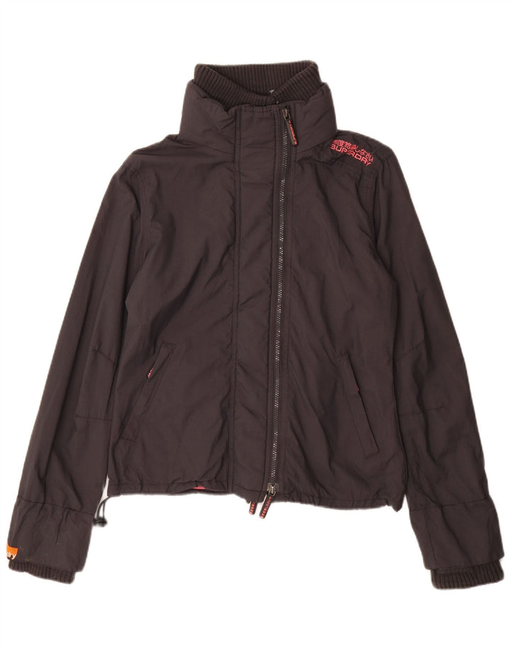 Superdry Γυναικείο Αντιανεμικό Μπουφάν UK 14 Medium Grey Nylon