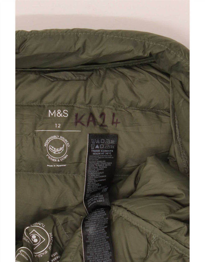 Marks & Spencer Γυναικείο μπουφάν UK 12 Medium Green Polyamide