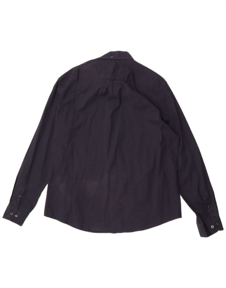 Ανδρικό πουκάμισο Penguin 2XL Navy Blue Cotton