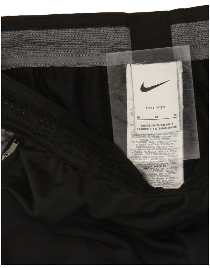 Ανδρικές φόρμες NIKE Dri Fit Παντελόνια μεσαίου μαύρου χρώματος πολυεστέρας
