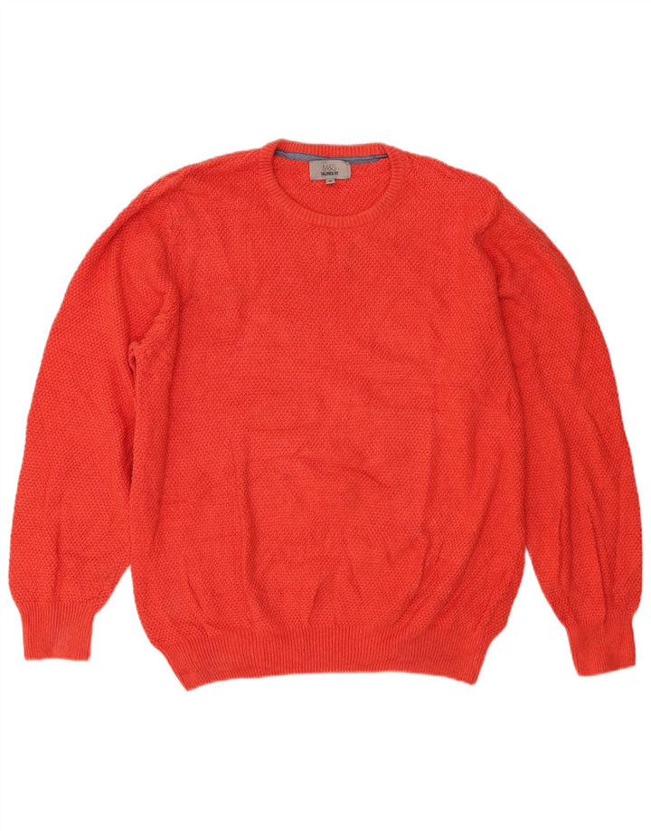 Ανδρικό πουλόβερ Marks & Spencer Tailored Fit Crew Neck Jumper Μεσαίο κόκκινο