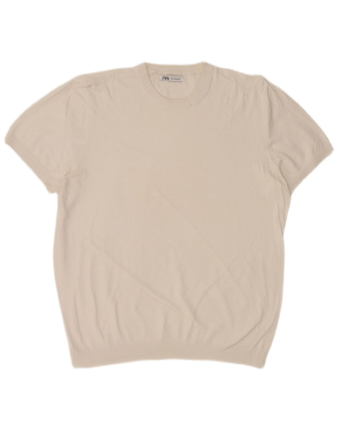 Ανδρικό T-Shirt Zara Top Medium Λευκό