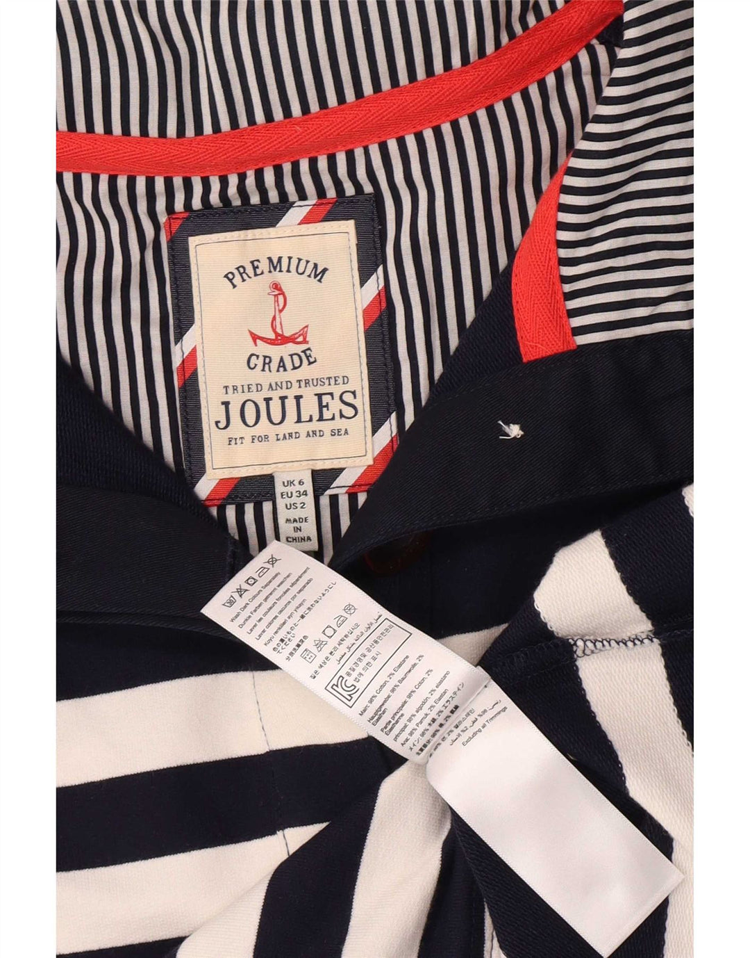 Joules Γυναικεία Μπλούζα Oversized Oversized Jumper UK 6 XS Navy Blue