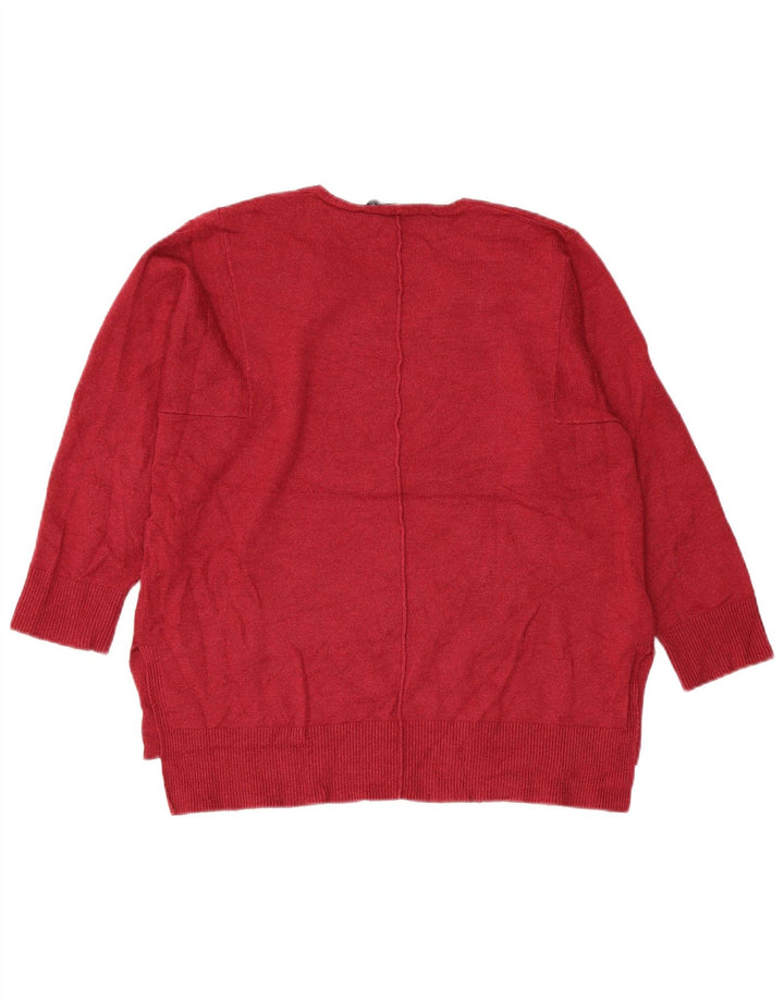 ΓΑΛΛΙΚΗ ΣΥΝΔΕΣΗ Γυναικείο πουλόβερ με λαιμόκοψη με V λαιμόκοψη UK 10 Small Burgundy