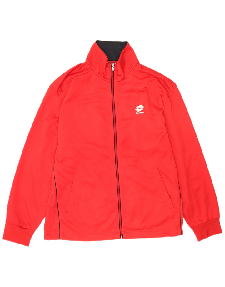 Ανδρική αθλητική φόρμα Lotto Top Jacket μεγάλο κόκκινο πολυεστέρα