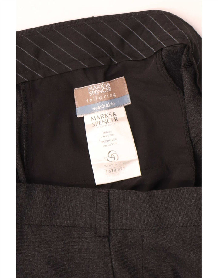 Marks & Spencer Ανδρικό ίσιο παντελόνι Chino W36 L27 Μαύρο