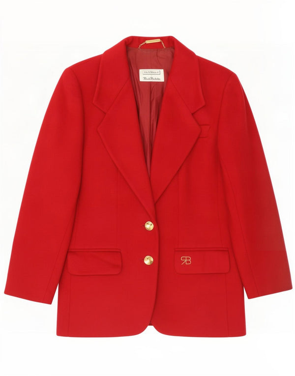 Renato Balestra Γυναικείο σακάκι 2 κουμπιών UK 10 Small Red
