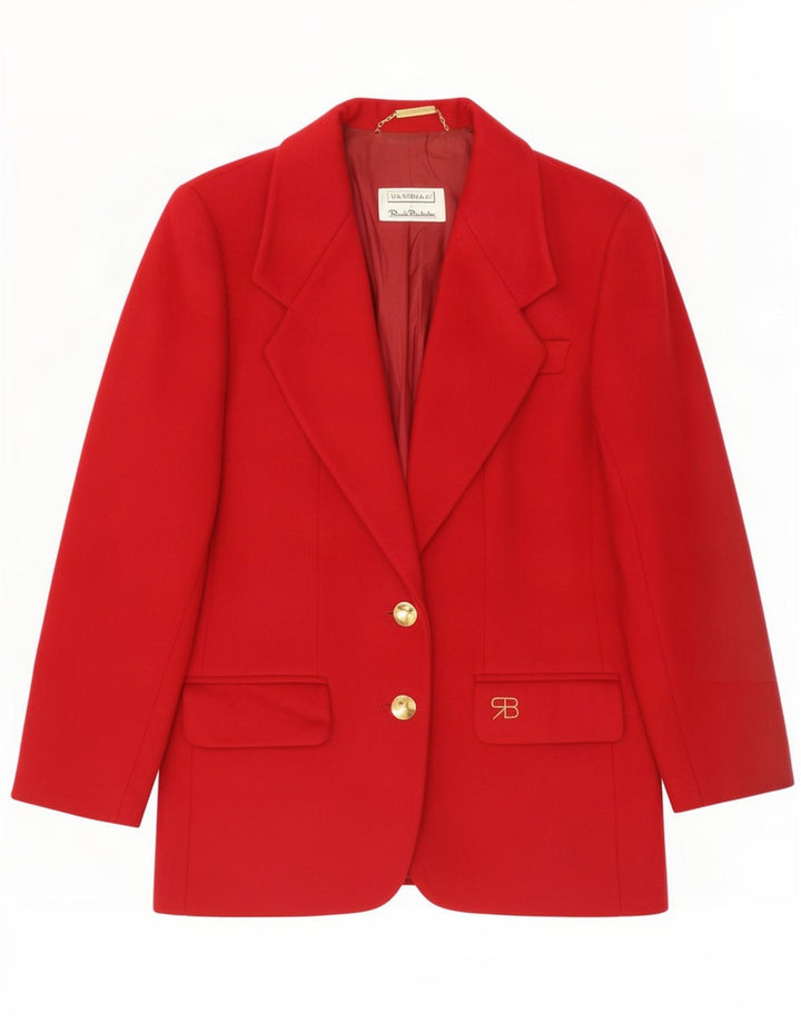 Renato Balestra Γυναικείο σακάκι 2 κουμπιών UK 10 Small Red
