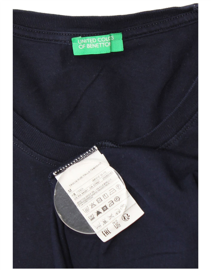 Ανδρικό T-Shirt Benetton Τοπ μεσαίο μπλε ναυτικό βαμβακερό