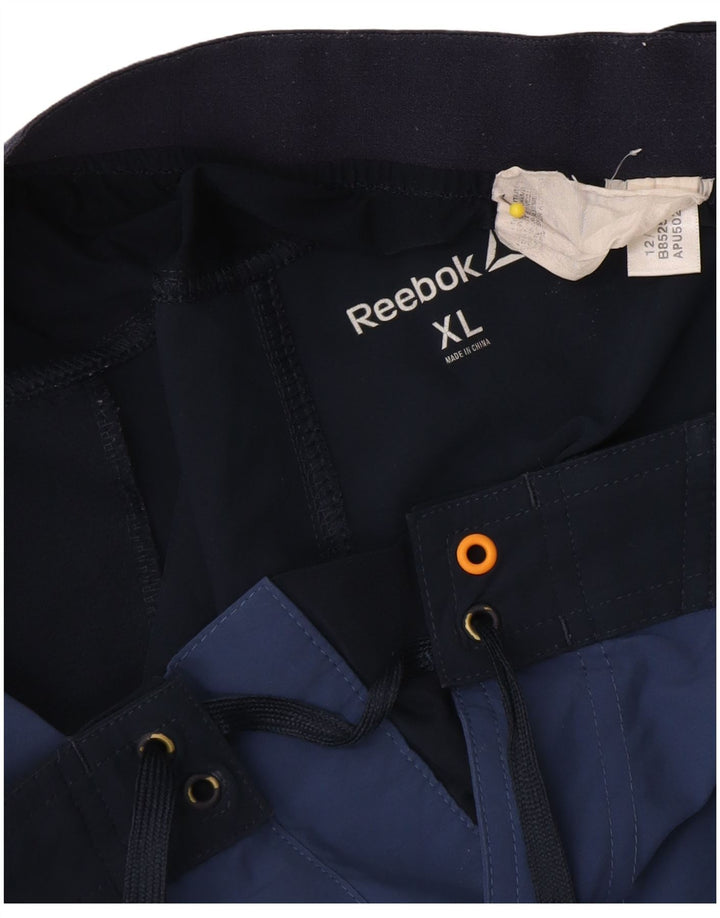 Ανδρικό σορτς κολύμβησης Reebok XL Navy Blue Colorblock Πολυεστέρας