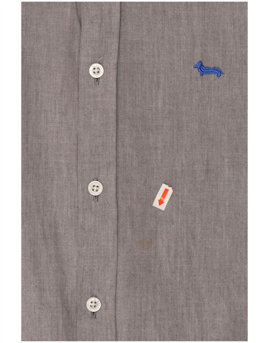 HARMONT & BLAINE Ανδρικό πουκάμισο Slim Fit Μικρό γκρι βαμβακερό