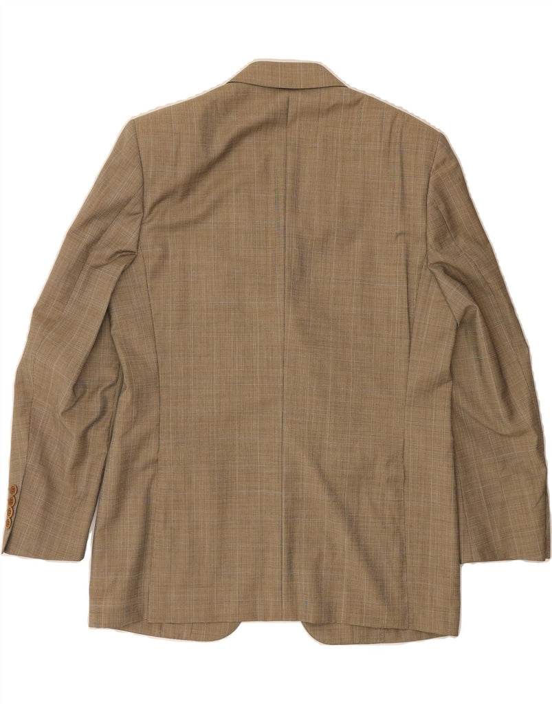 CANALI Mens 3 Button Blazer Jacket UK 38 Medium Brown Check Vintage Canali and Second-Hand Canali from Messina Hembry 