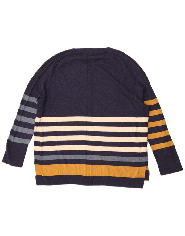 White Stuff Γυναικείο πουλόβερ με λαιμό σκάφος UK 20 2XL Navy Blue ριγέ