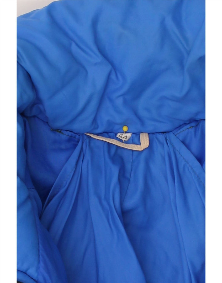 VINTAGE Womens Padded Jacket IT 44 Medium Blue Colourblock Polyester Vintage Vintage and Second-Hand Vintage from Messina Hembry 