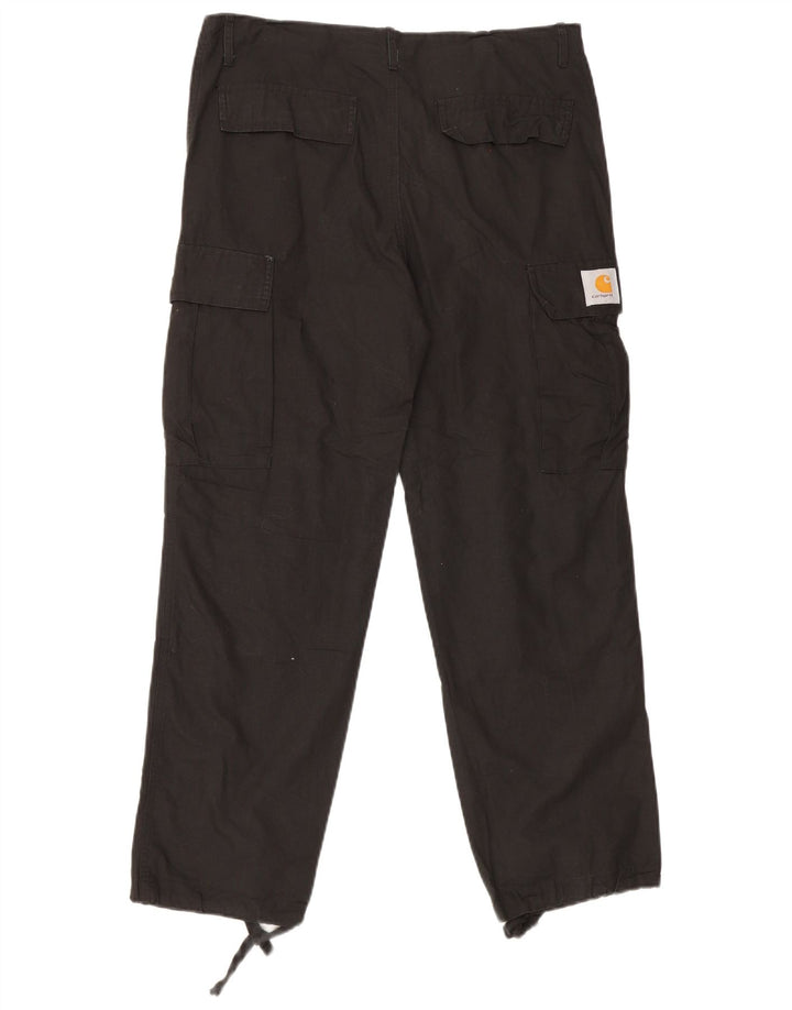 Carhartt Ανδρικό ίσιο παντελόνι Cargo Medium W32 L29 Μαύρο βαμβακερό