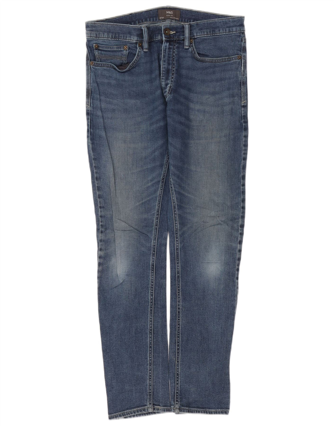 Ανδρικό Slim Jeans Marks & Spencer W32 L31 Blue Cotton