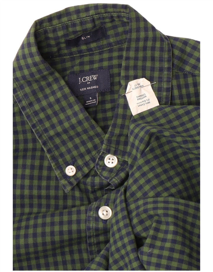 J. CREW Ανδρικό Slim πουκάμισο Small Green Check Cotton