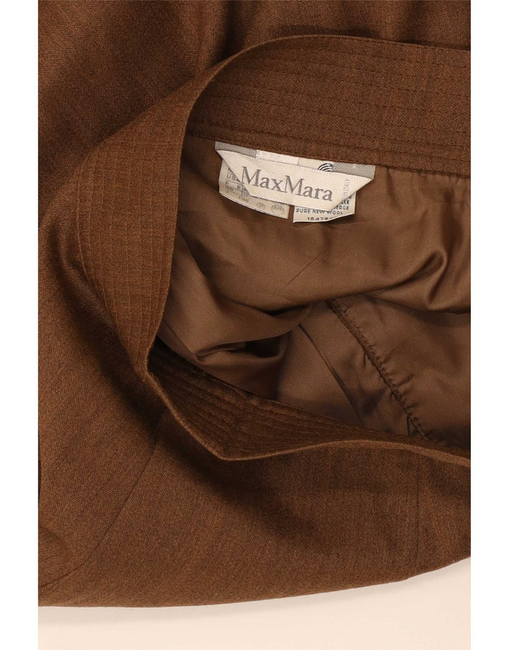 Max Mara Γυναικεία Pencil Φούστα UK 16 Large W32 Καφέ μαλλί