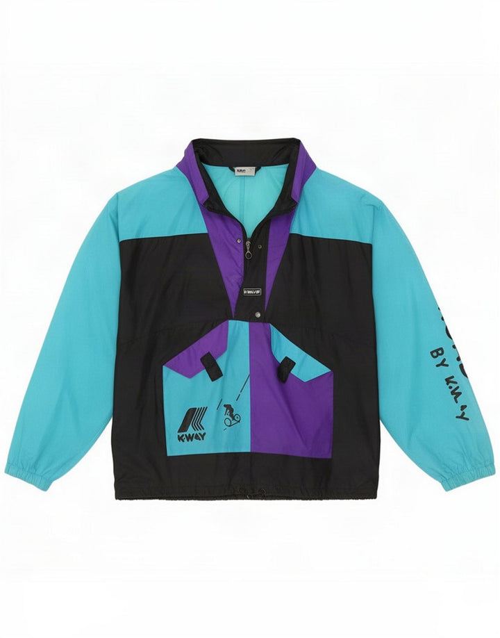 K-Way Ανδρικό γραφικό πουλόβερ Rain Jacket UK 40 Large Black Colourblock