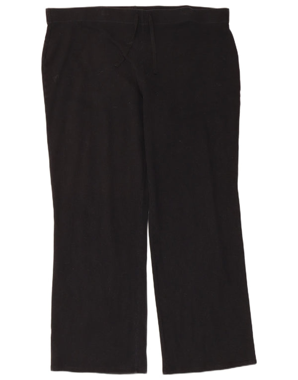 Marks & Spencer Γυναικεία φαρδιά φόρμα παντελόνια UK 22 3XL Μαύρο βαμβακερό