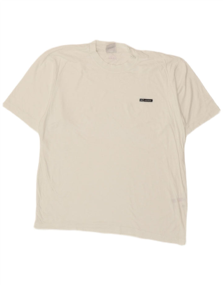ADIDAS Mens T-Shirt Top Large White Cotton
