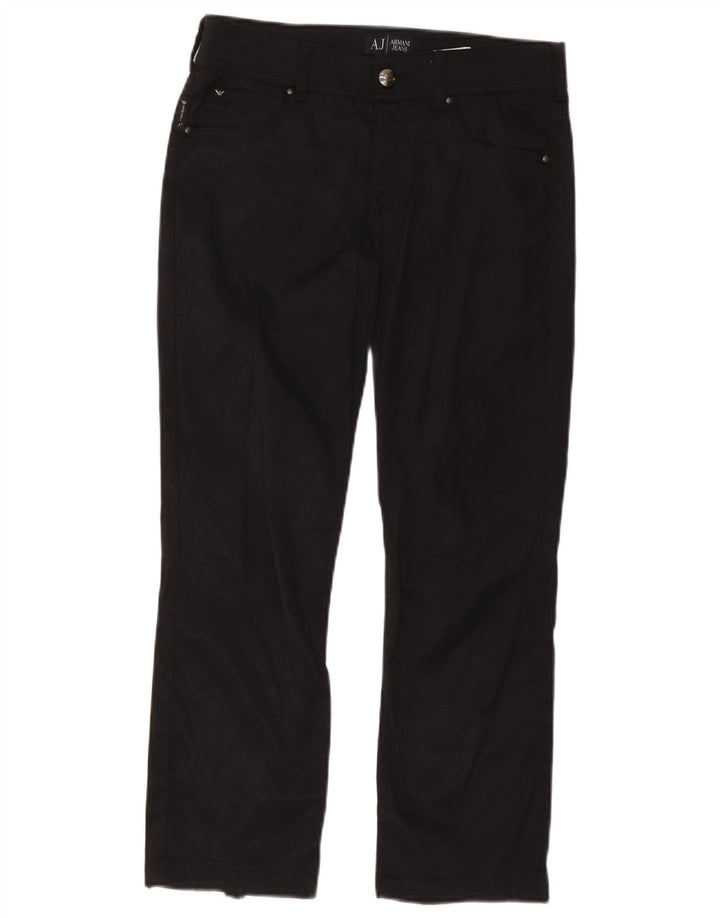 Armani γυναικείο ίσιο casual παντελόνι W28 L24 μαύρο πολυαμίδιο