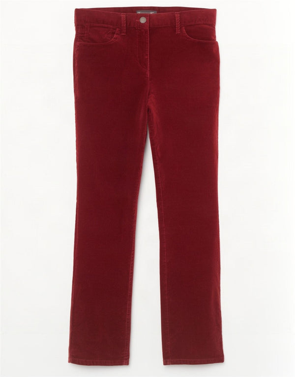 Marks & Spencer Γυναικείο κοτλέ παντελόνι UK 10 Small W32 L30 Burgundy