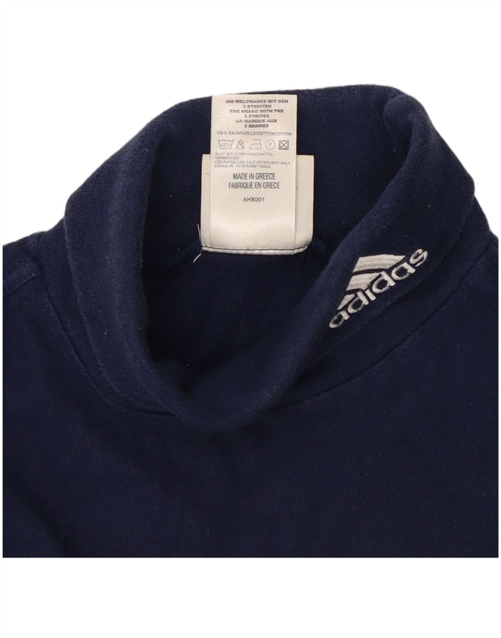 Adidas Boys Top μακρυμάνικο 14-15 ετών Navy Blue Cotton