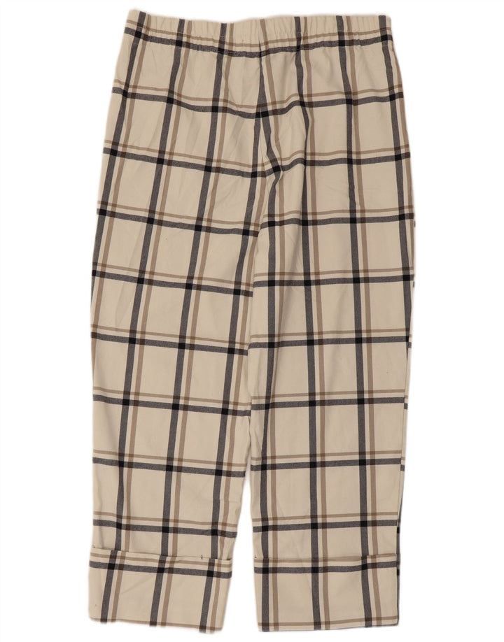 Zara Γυναικείο Cropped Παντελόνι XL W32 L24 White Check Polyester
