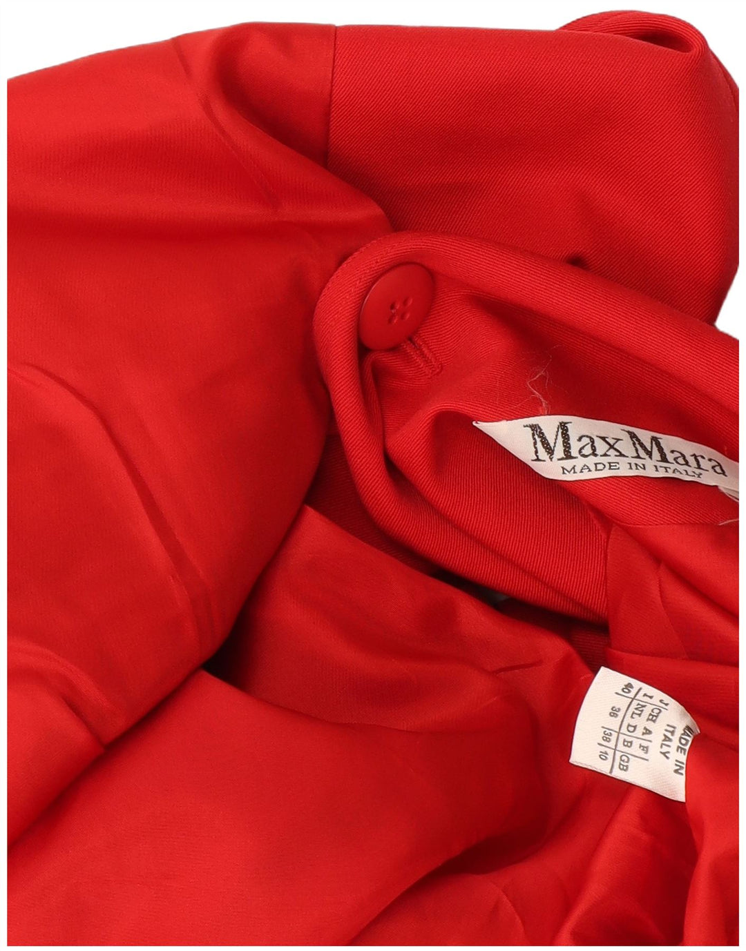Max Mara Γυναικείο Διπλό Μπουφάν Μπλέιζερ Υπερμεγέθη UK 10 Small Red