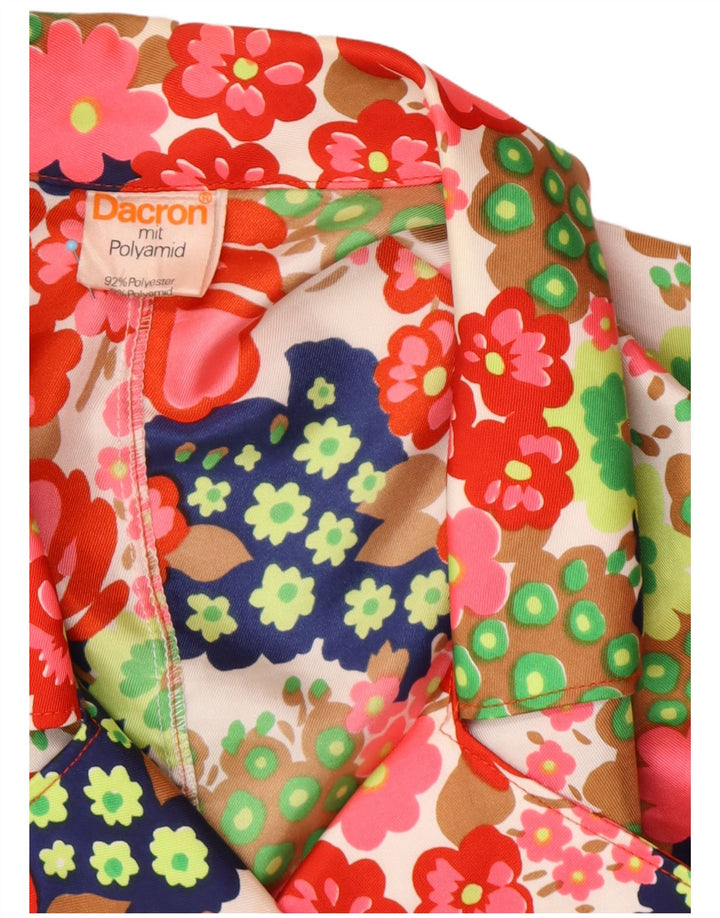 VINTAGE Γυναικείο κοντομάνικο σακάκι UK 12 Medium Πολύχρωμο