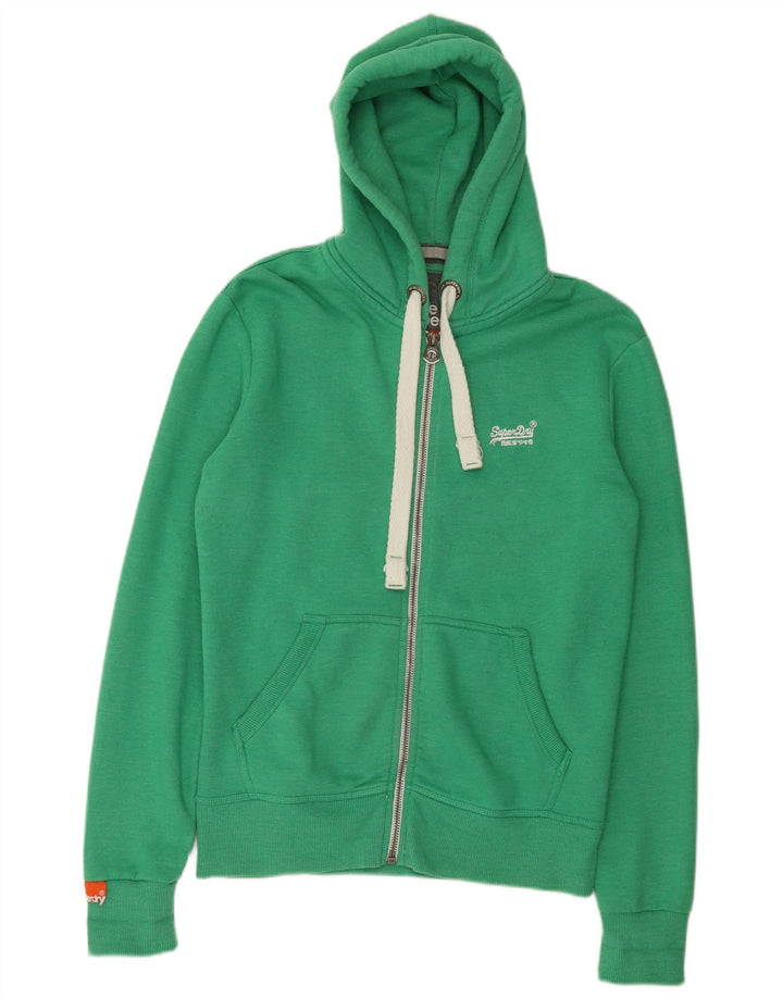 Ανδρικό πουλόβερ με κουκούλα με φερμουάρ Superdry Βαμβακερό μεσαίο πράσινο
