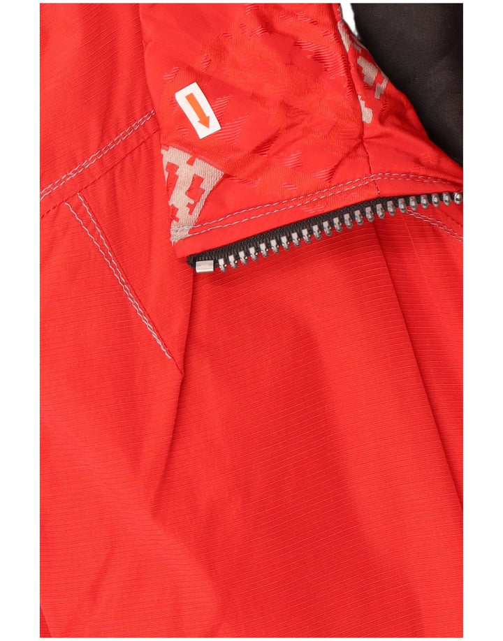 VINTAGE Ανδρικά γραφικά Gilet UK 40 Large Red Polyamide