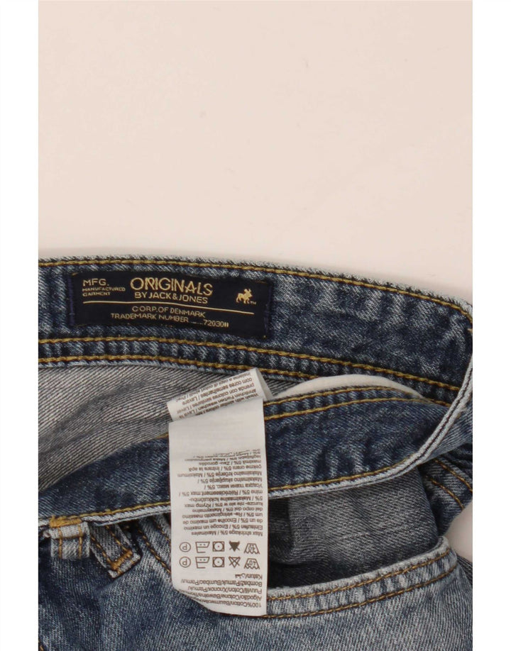 Jack & Jones Ανδρικό τζιν σορτς μεγάλο W36 μπλε βαμβακερό