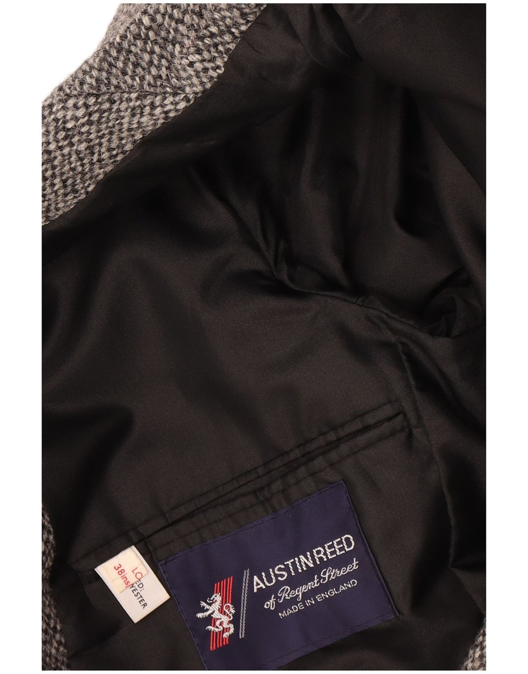 Harris Tweed Ανδρικό σακάκι 2 κουμπιών UK 40 Large Grey Wool