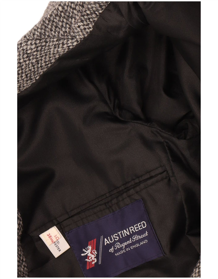 Harris Tweed Ανδρικό σακάκι 2 κουμπιών UK 40 Large Grey Wool