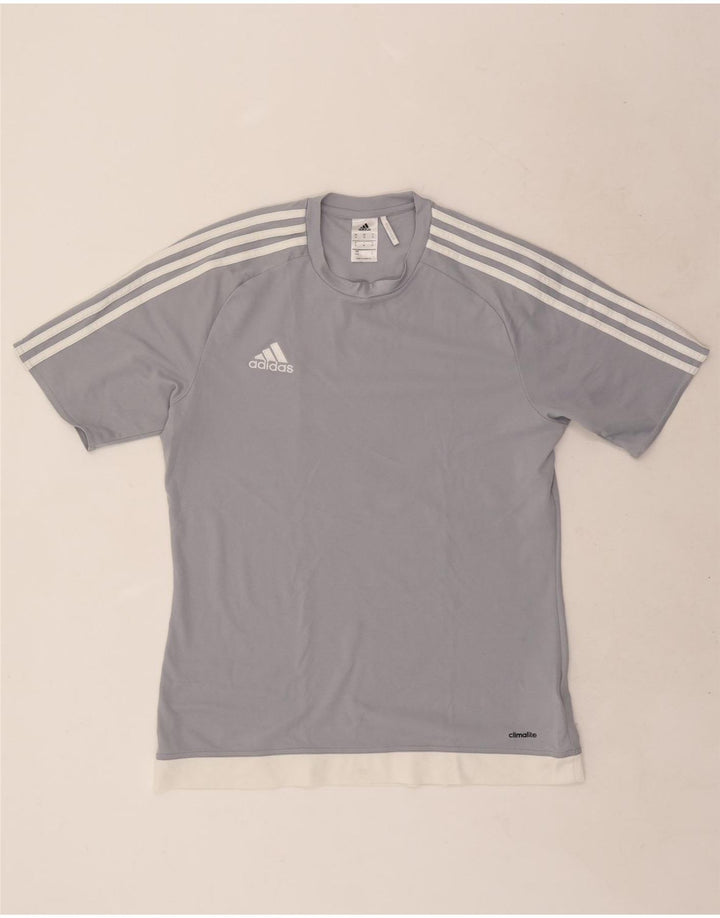Ανδρικό T-Shirt Climalite Adidas Top Medium Grey Colourblock Polyester