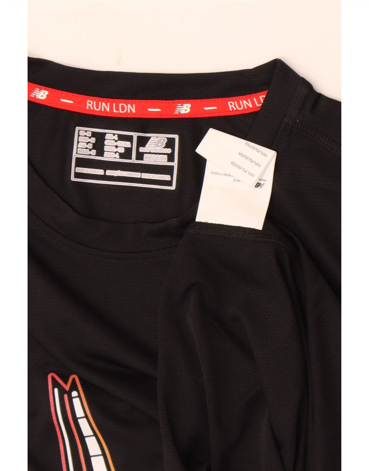 Ανδρικό γραφικό μπλουζάκι New Balance Top Medium Μαύρο Πολυεστέρας