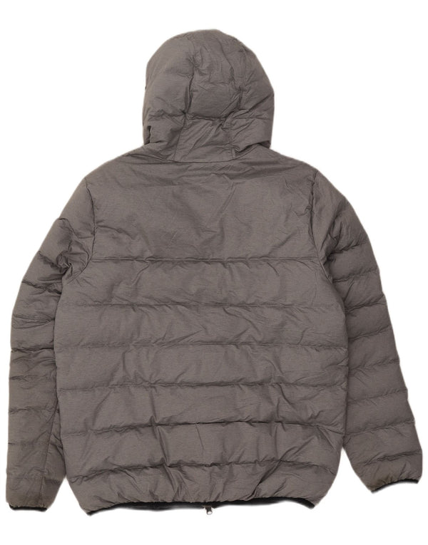 Γυναικείο μπουφάν Nike με κουκούλα UK 18 XL με γκρι πολυεστέρα