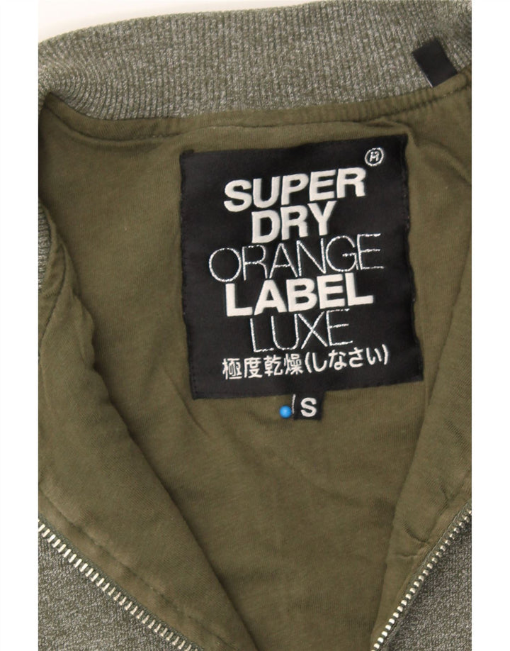 SUPERDRY Womens Bomber Jacket UK 10 Small Green Cotton Vintage Superdry and Second-Hand Superdry from Messina Hembry 