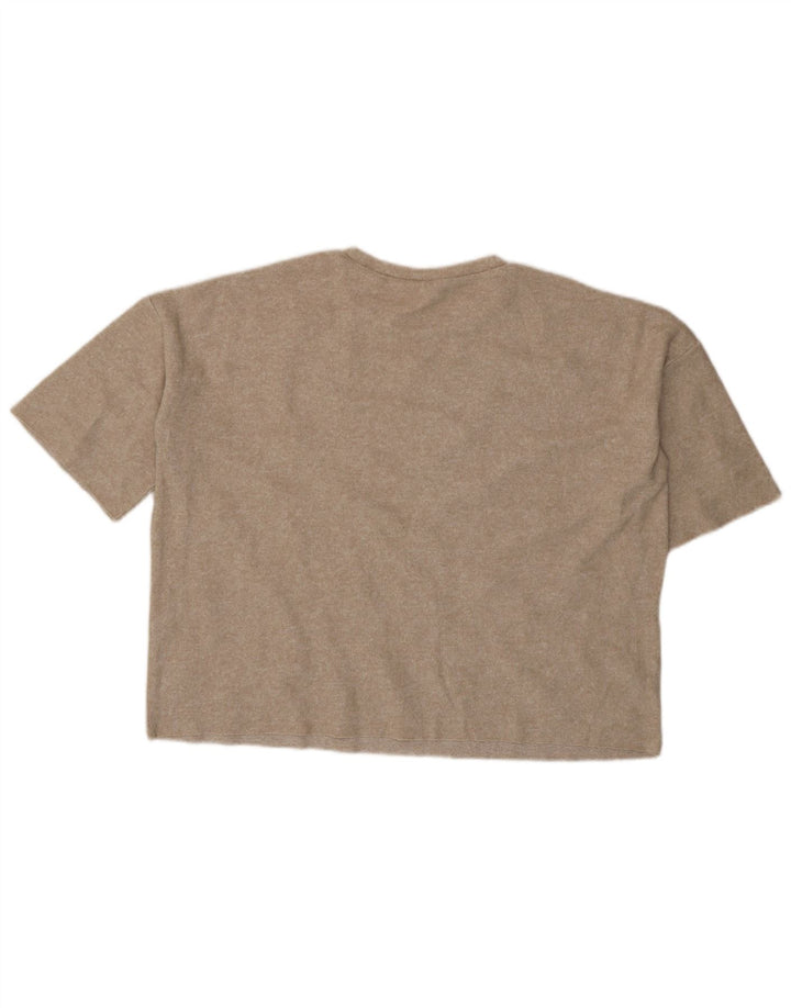 Zara Γυναικεία Μπλούζα Trafaluc Oversized Top UK 14 Medium Beige Spotted