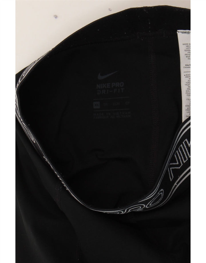 NIKE Womens Dri Fit Graphic Leggings UK 4 XS  Black Polyester Vintage Nike and Second-Hand Nike from Messina Hembry 