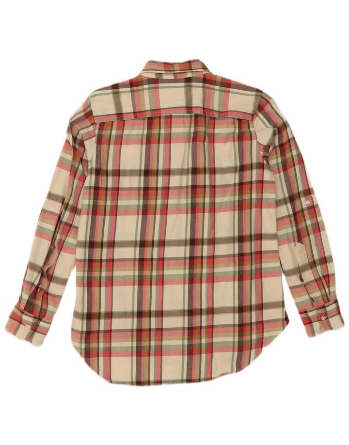 Ralph Lauren Γυναικείο φανελένιο πουκάμισο UK 10 Small Off White Check