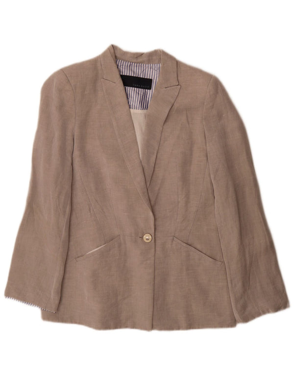 Zara Γυναικείο σακάκι 1 κουμπιού Blazer UK 12 Medium Grey